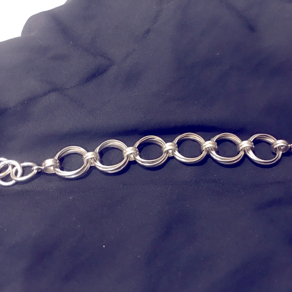SILPADA RARE STERLING SILVER CIRCLE TOGGLE BRACELET